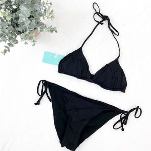 H&M Black Triangle Bikini Size 6 & 8 NWT